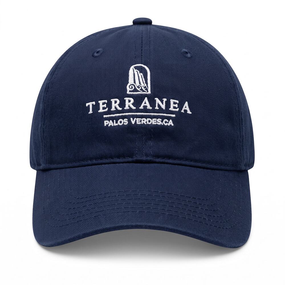 Terranea Palos Verdes CA Golf Hat Cap Navy Blue White Adjustable Resort Souvenir